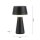 Lampe de table LED rechargeable à intensité variable Touch IP54 noire 28,9 cm