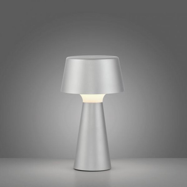 LED Akku Tischlampe dimmbar Touch IP54 28,9 cm Silber