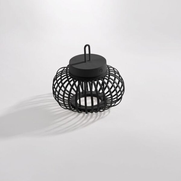 LED Akku Tischleuchte dimmbar 22 cm IP44 2 W Schwarz