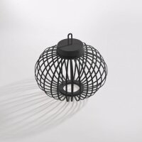 Lampe de table LED rechargeable IP44 noire Dimmer Touch...