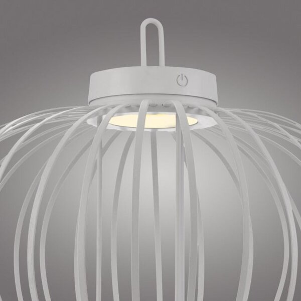 LED Akku Tischlampe IP44 Weiß dimmbar Touch 37 cm 2 W