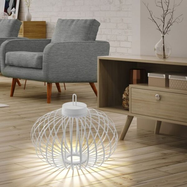 LED Akku Tischlampe IP44 Weiß dimmbar Touch 37 cm 2 W