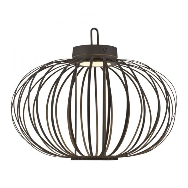 LED Akku Tischlampe IP44 Schwarz dimmbar Touch 37 cm