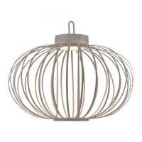 Lampe de table LED rechargeable IP44 greige dimmable...