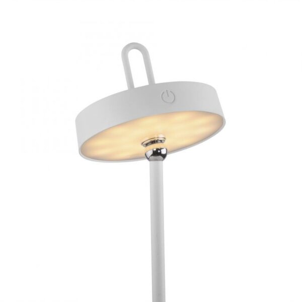LED Akku Tischleuchte Weiß Dimmer Touch IP44 47,2 cm