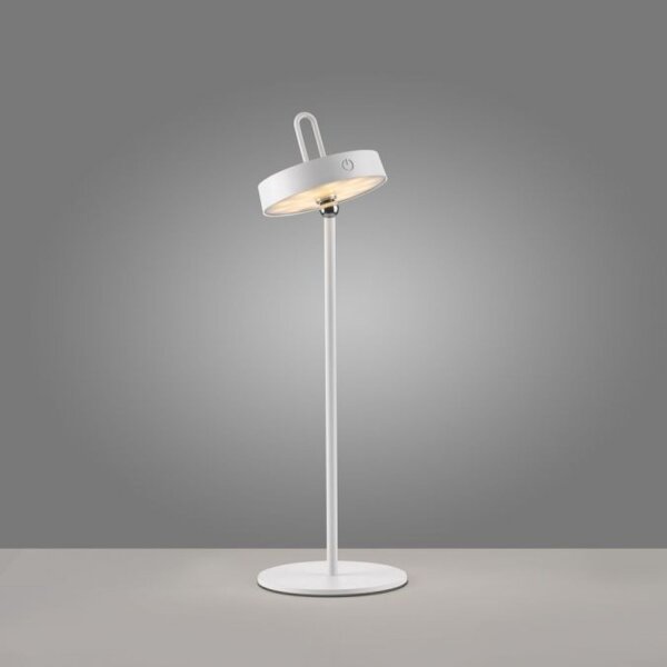 LED Akku Tischleuchte Weiß Dimmer Touch IP44 47,2 cm