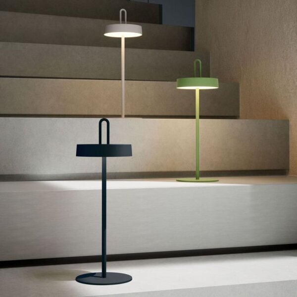 Lampe de table LED rechargeable Greige Dimmer Touch IP44 47,2 cm
