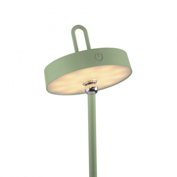 LED Akku Tischleuchte Grün Dimmer Touch IP44 47,2 cm
