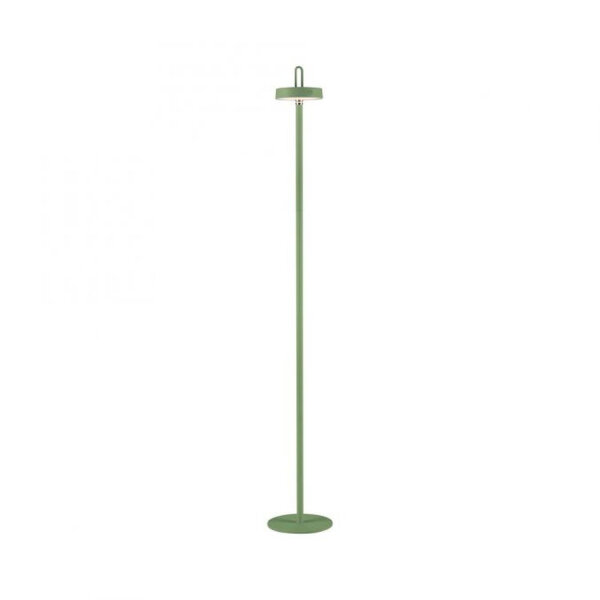 LED Akku Stehleuchte Grün Dimmer Touch IP44 125,2 cm