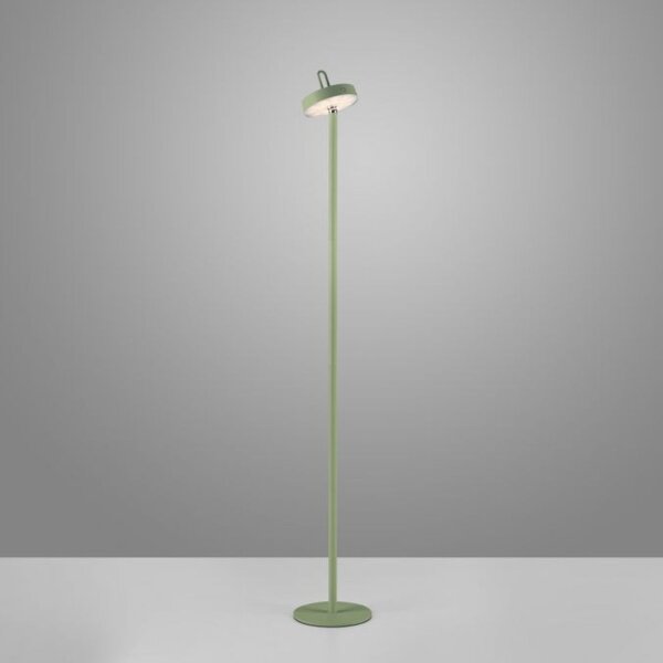 LED Akku Stehleuchte Grün Dimmer Touch IP44 125,2 cm