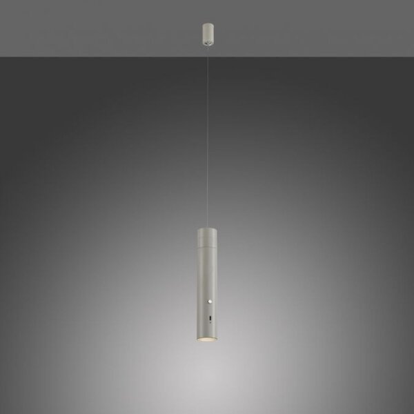 Lampe à suspendre LED rechargeable Greige Métal Touch Variation 3000 K