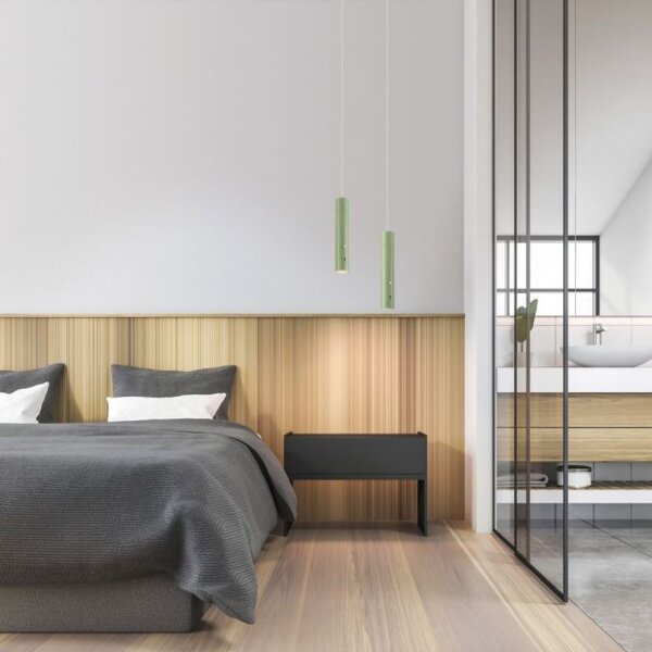 LED Akku Pendelleuchte Grün Metall Touch Dimmen 3000 K