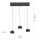 LED Pendelleuchte Metall warmweiß 60 cm 800 lm Schwarz