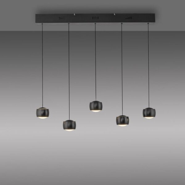 LED Pendelleuchte Schwarz Metall warmweiß 3000 K 110 cm