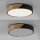 Runde LED Deckenlampe Holz Ø32 cm Schwarz Natur 2520 lm