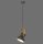 Suspension flexible Noir Bois Métal E27 L:26 cm