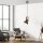 Suspension flexible Noir Bois Métal E27 L:26 cm