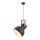 Bewegliche Hängeleuchte Schwarz Holz Metall E27 L:30 cm