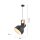 Bewegliche Hängeleuchte Schwarz Holz Metall E27 L:30 cm