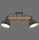 Verstellbarer Deckenstrahler Holz Metall E27 L:72 cm