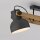 Verstellbarer Deckenstrahler Holz Metall E27 L:72 cm