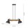 Suspension industrielle bois métal E27 flexible