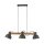Pendelleuchte Holz Metall E27 96 cm 3-flammig flexibel