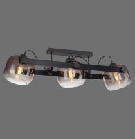 Spot de plafond verre métal E27 90 cm 3-flamme...