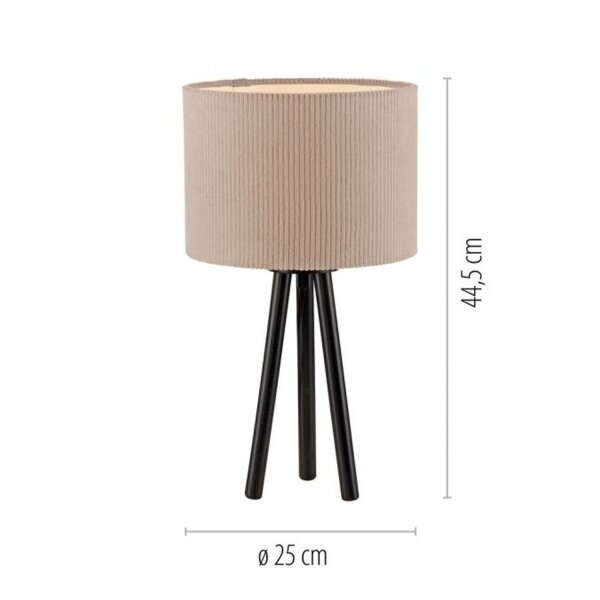 Blendarme NachtTischlampe Tripod Stoffschirm E27 46 cm