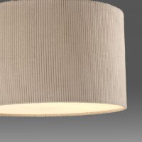 Stoff Deckenlampe blendarm Beige E27 Ø35 cm...