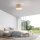 Stoff Deckenlampe blendarm Beige E27 Ø35 cm gemütlich