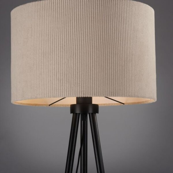 Lampadaire tripode Tissu Beige faible éblouissement E27 160 cm
