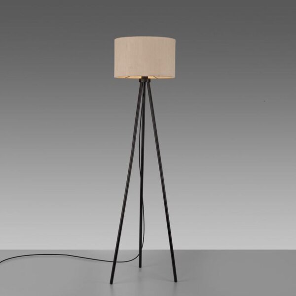 Lampadaire tripode Tissu Beige faible éblouissement E27 160 cm