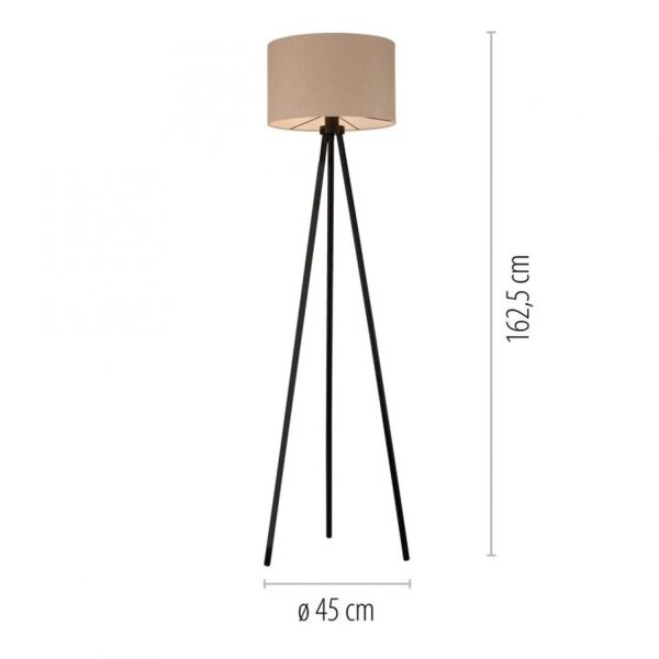 Lampadaire tripode Tissu Beige faible éblouissement E27 160 cm