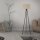 Lampadaire tripode Tissu Beige faible éblouissement E27 160 cm