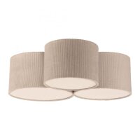Wohnliche Deckenlampe Beige E27 L:70 cm 3-flmg blendarm