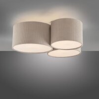 Wohnliche Deckenlampe Beige E27 L:70 cm 3-flmg blendarm