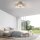 Wohnliche Deckenlampe Beige E27 L:70 cm 3-flmg blendarm