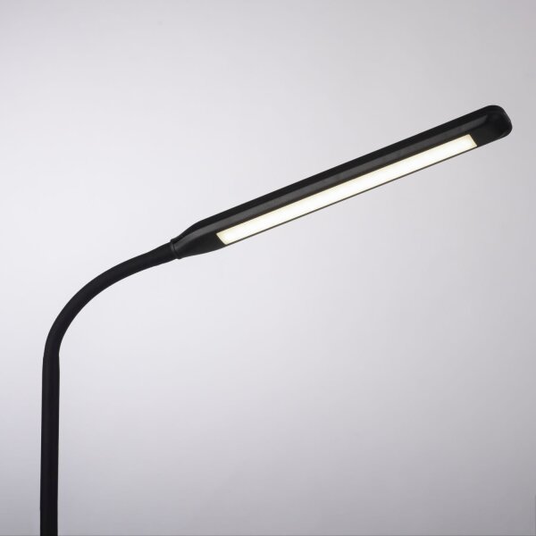 Lampe de bureau LED noire Touch 64 cm 6 W flexible