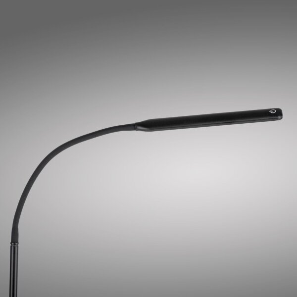 Lampadaire LED Métal Noir Touch 125 cm réglable