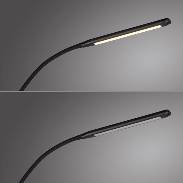 Lampadaire LED Métal Noir Touch 125 cm réglable