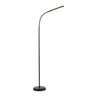 LED Stehleuchte Metall Schwarz Touch 125 cm verstellbar