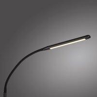 LED Stehleuchte Metall Schwarz Touch 125 cm verstellbar