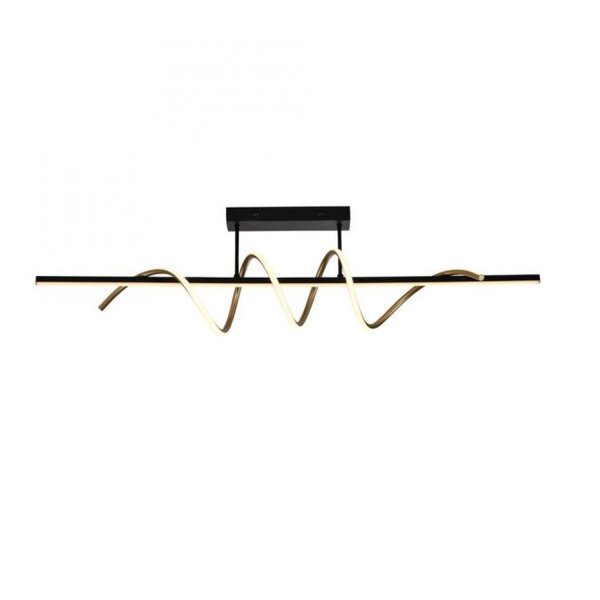 Lampe de plafonnier LED métal dimmable 3000 K noir laiton