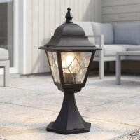 Lampe de jardin Debout Noir H:44cm Rustique Extérieur
