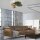 LED Deckenleuchte Filz Eiche Moos Rauchglas G9 blendarm