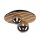 Wohnliche Deckenlampe Glaskugeln Holz G9 Ø38,5 cm Natur