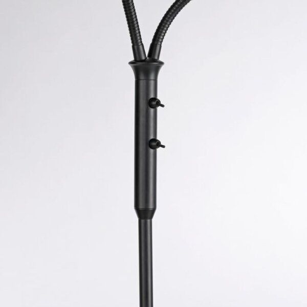 Lampadaire flexible verre métal 170 cm incl E14 3000 K