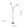 Lampadaire flexible verre métal 170 cm incl E14 3000 K
