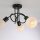 Lampe de plafonnier métal verre L:38 cm incl E14 décoratif